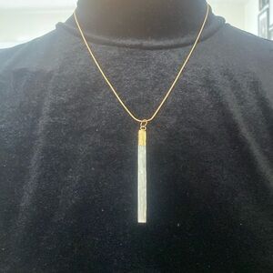 Minimalist Gold Bar Pendant Necklace